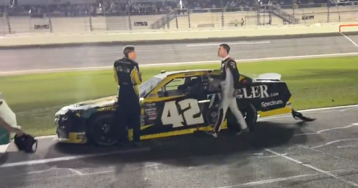 WATCH: Carson Ware confronts Carson Hocevar after middle finger at Daytona United Rentals 300: 'You have no respect"
