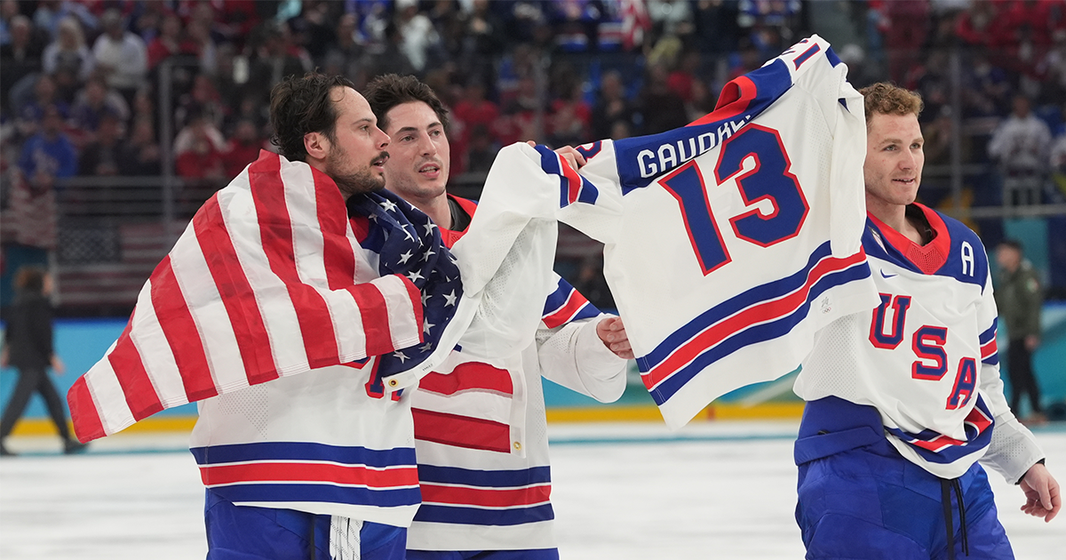 WATCH: 2026 Winter Olympics: USA hockey team honors Johnny Gaudreau after winning gold medal
