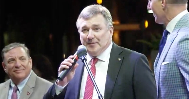 Video emerges of Kirby Smart's initial dig at Mario Cristobal, sparking viral clip