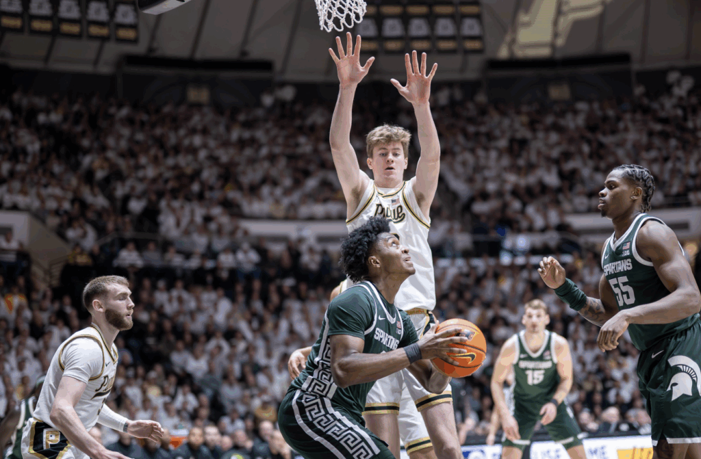 No. 13 Michigan State holds off No. 8 Purdue, 76-74