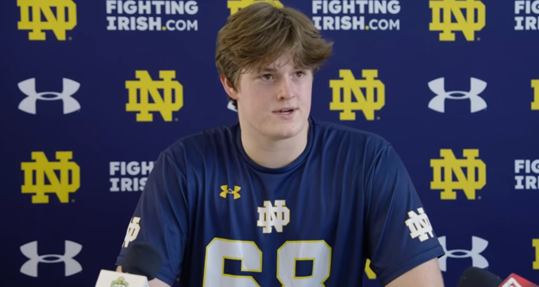 Project with a purpose, O-lineman Charlie Thom accelerates his Notre Dame timeline