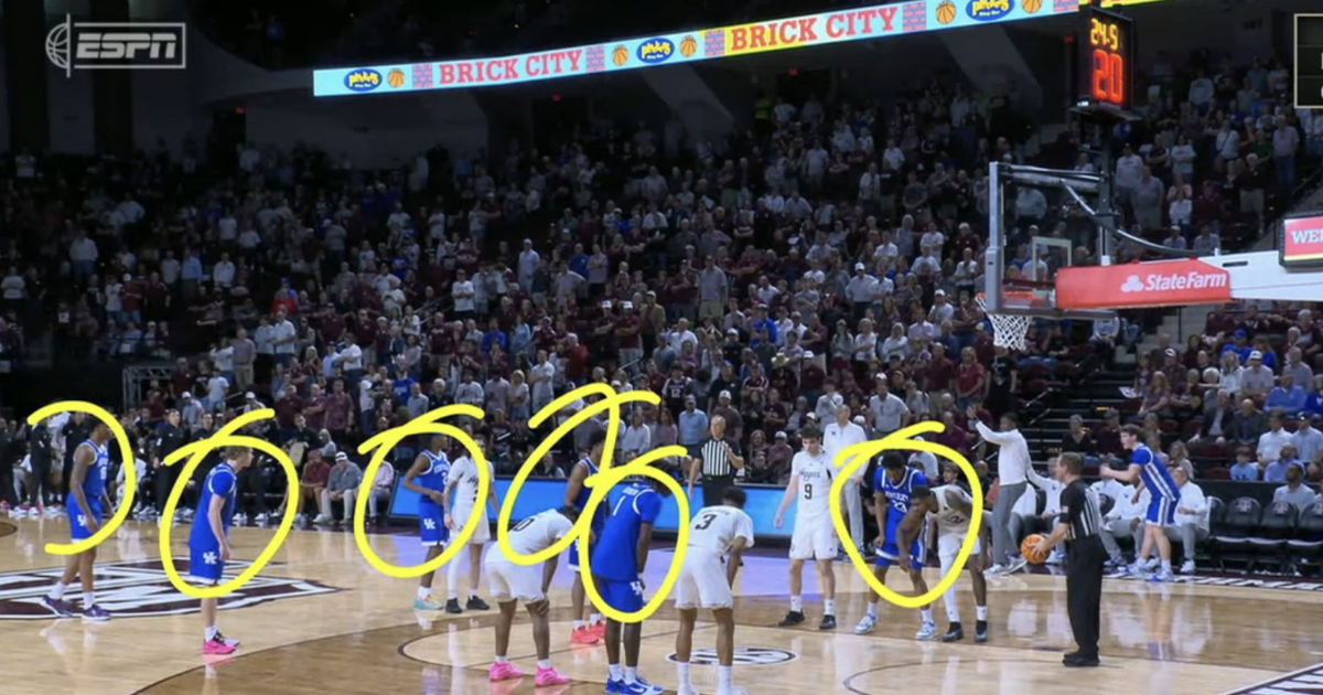 Kentucky and Alabama both ran out lineups without 5 players last night