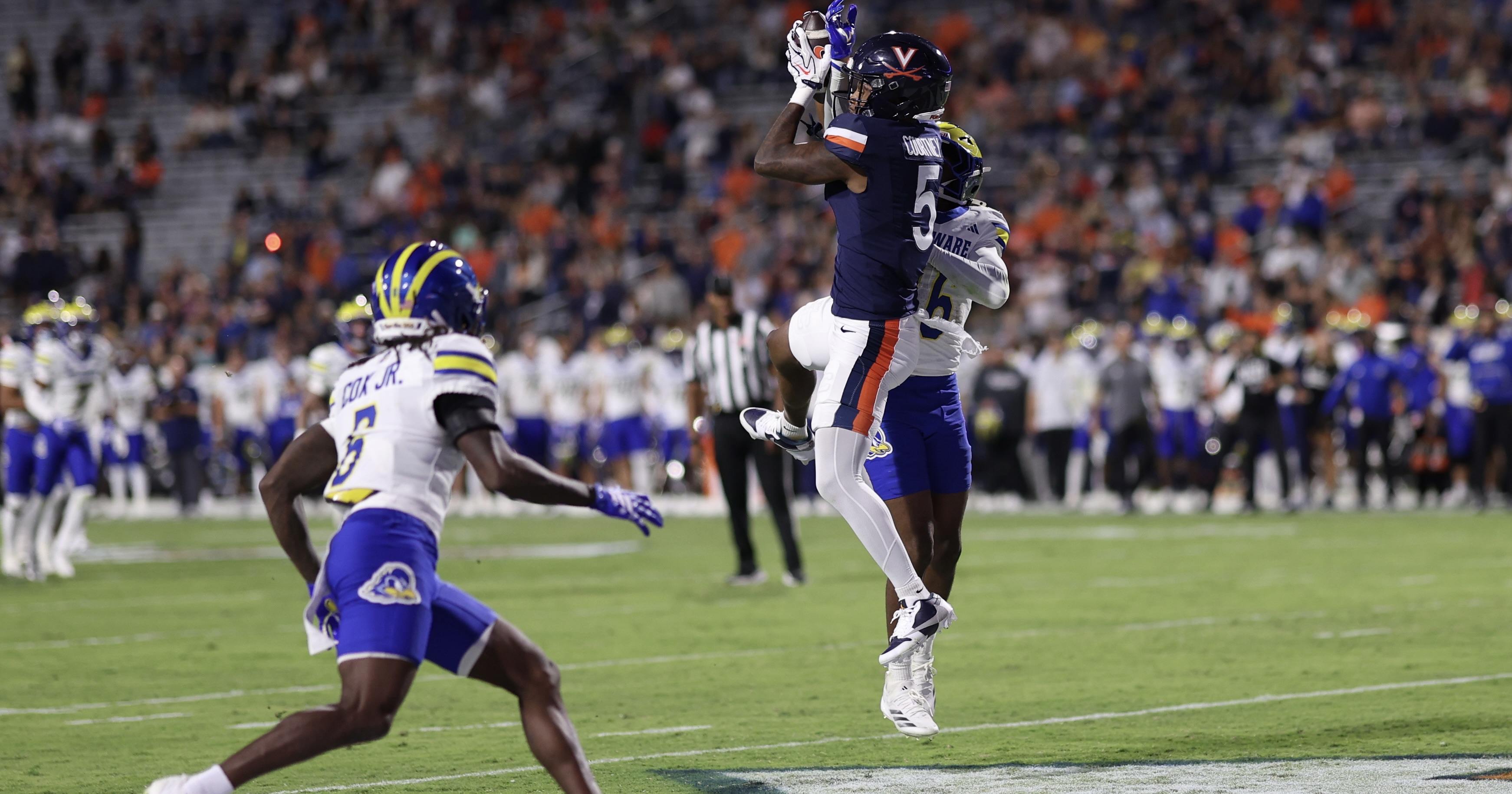 Pribula's big night helps Wahoos roll by Delaware 42-3