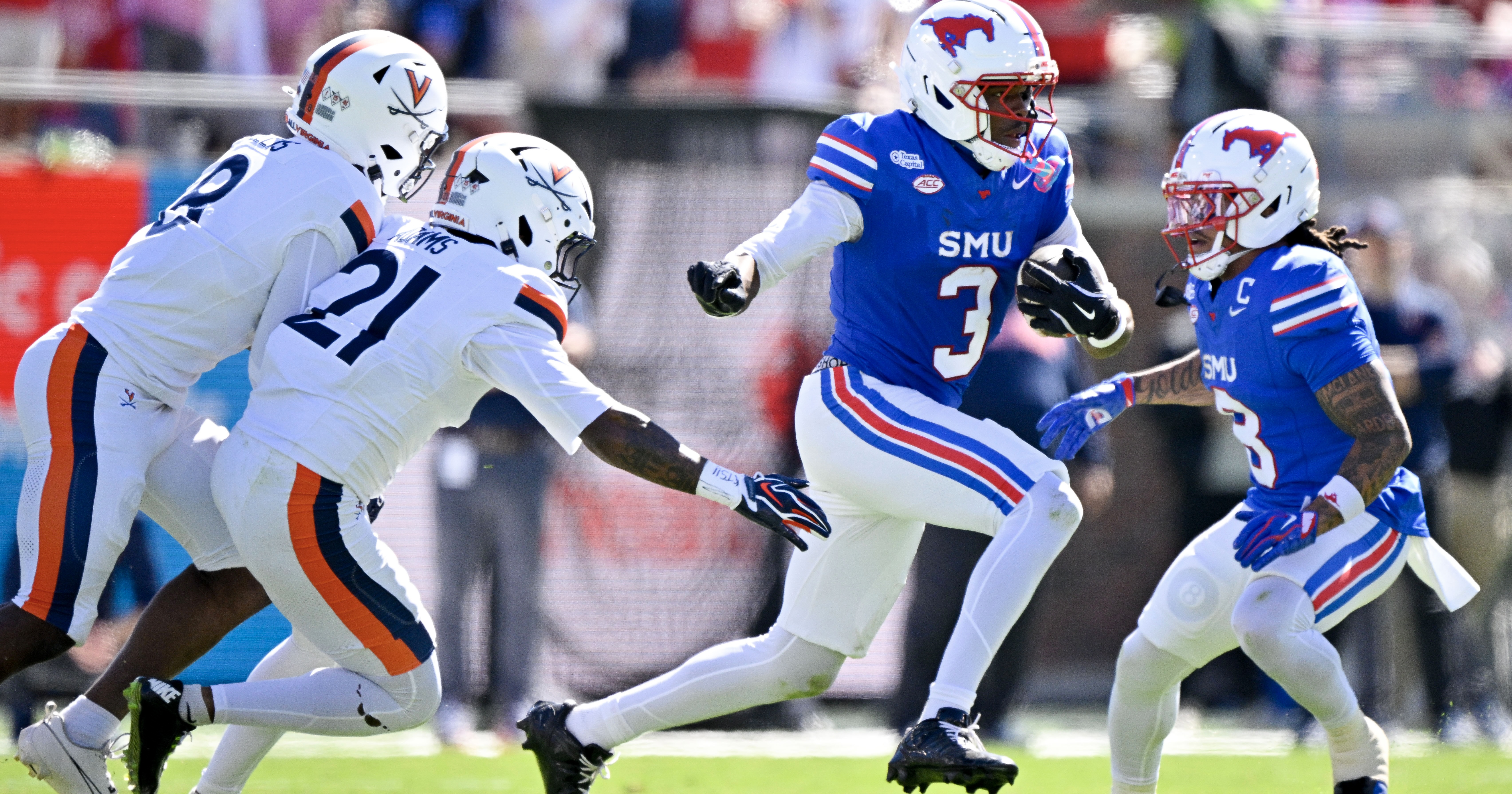 Miscues cost Virginia in 23-13 loss at No. 24 SMU