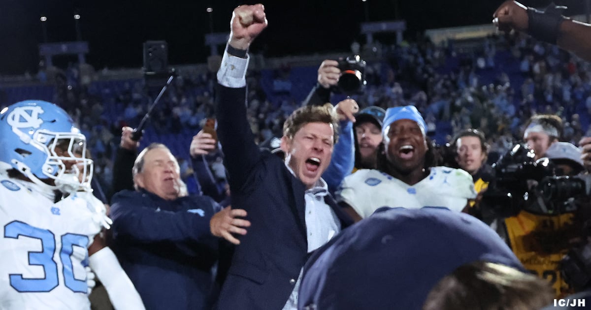 Photos: UNC celebrates rivalry win over Duke, reclaims victory bell