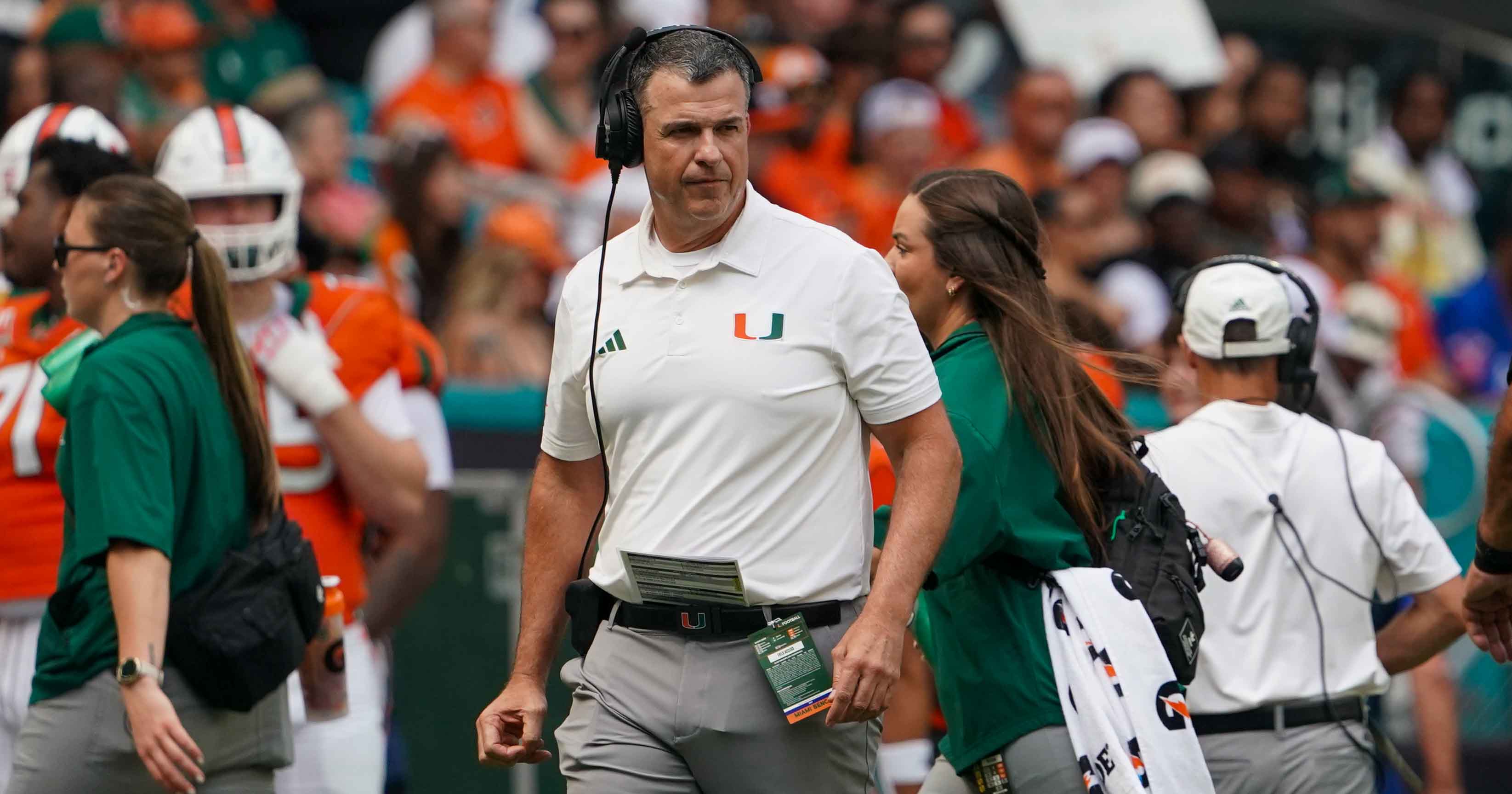 Miami Hurricanes' Mario Cristobal, players postgame