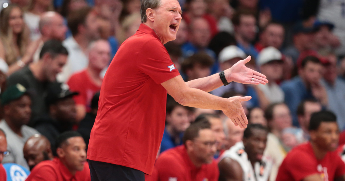 Bill Self talks after Duke loss