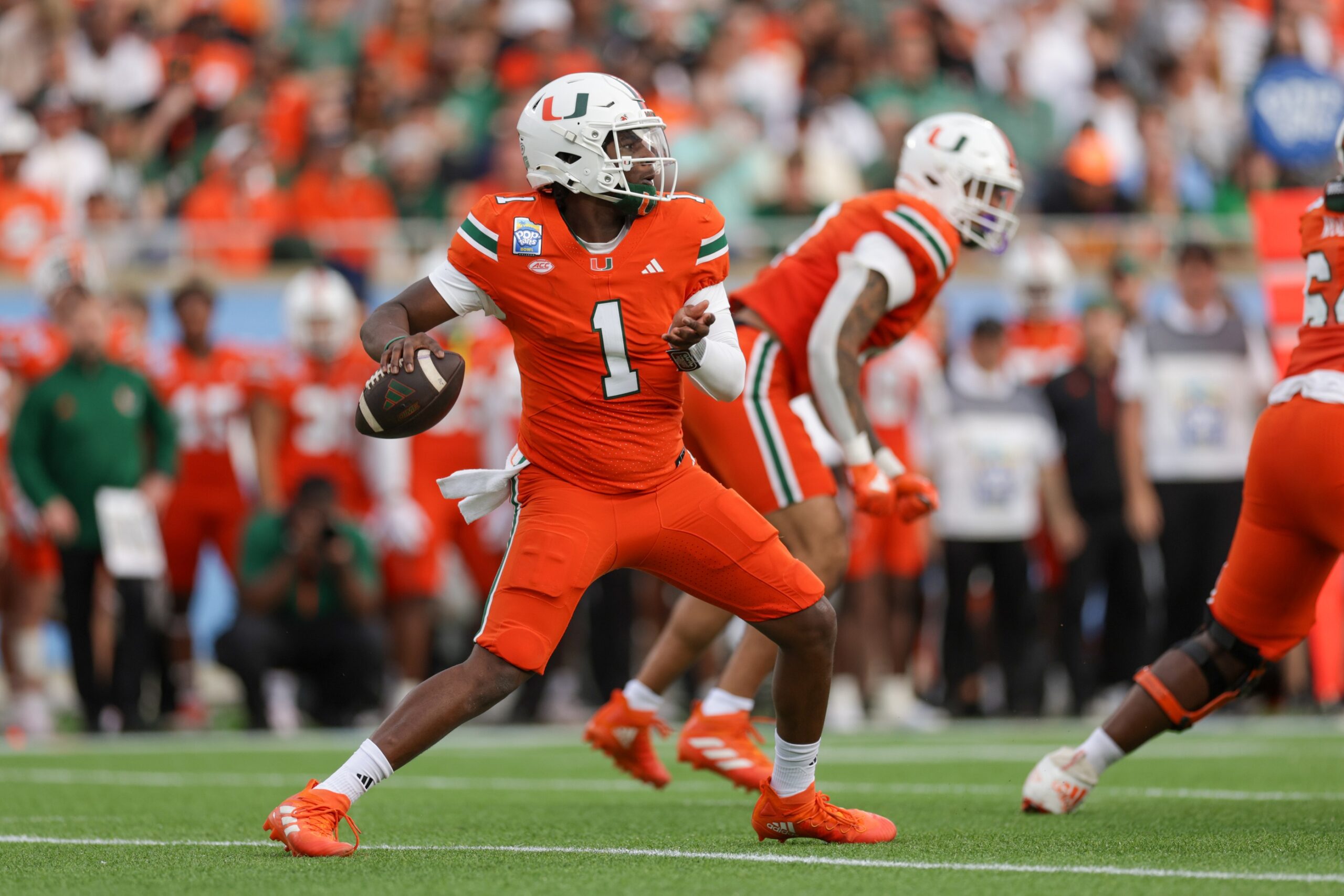 Miami pulls Cam Ward, makes quarterback change in Pop Tarts Bowl