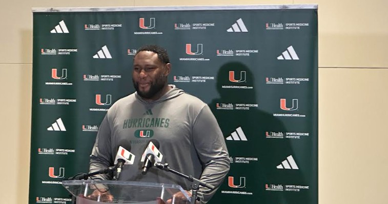 DT coach Damione Lewis is happy back home at Miami