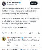 JJ McCarthy Fan on X The University of Michigan is a public institution that has several scie...jpeg